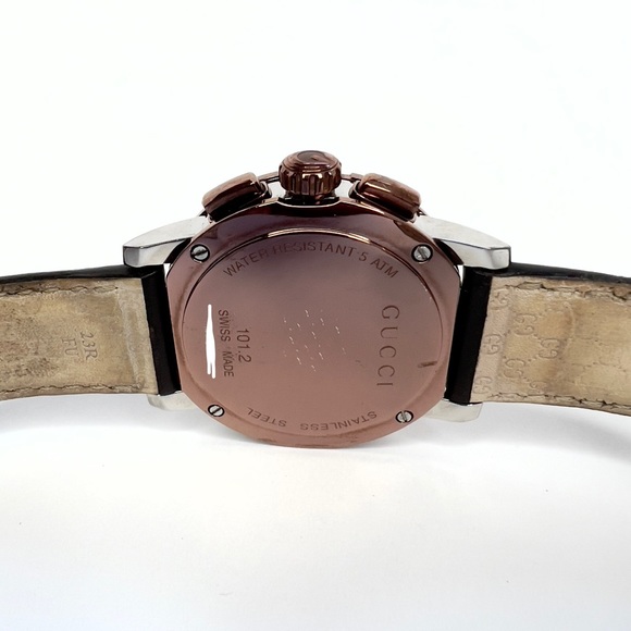 GUCCI G Chronograph Quartz 44mm Steel 2.22TCW DIAMOND Watch - Picture 5 of 9